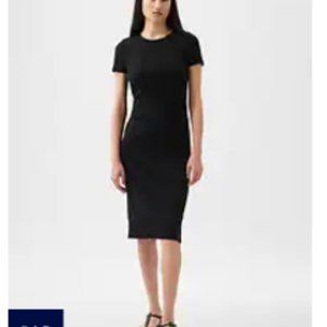 GAP Modern Rib T-shirt dress - black M Tall